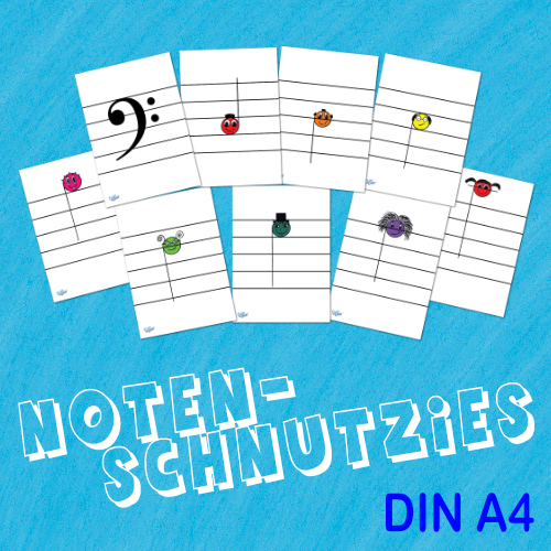Notenschnutzies Bassschlüssel Lernkarten