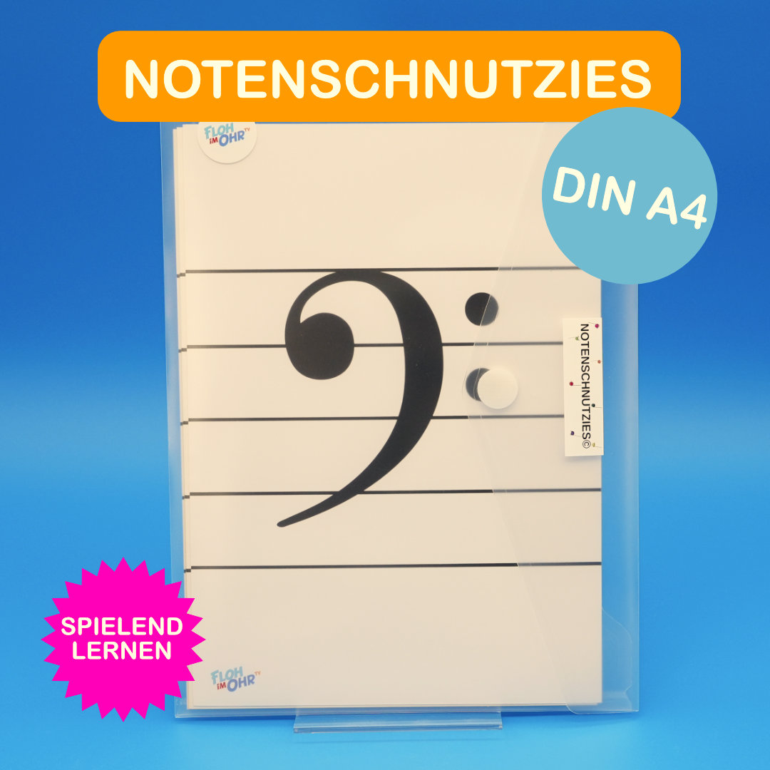 Notenschnutzies Bassschlüssel Lernkarten
