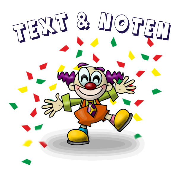Ich bin ein kleiner Clown Liednoten