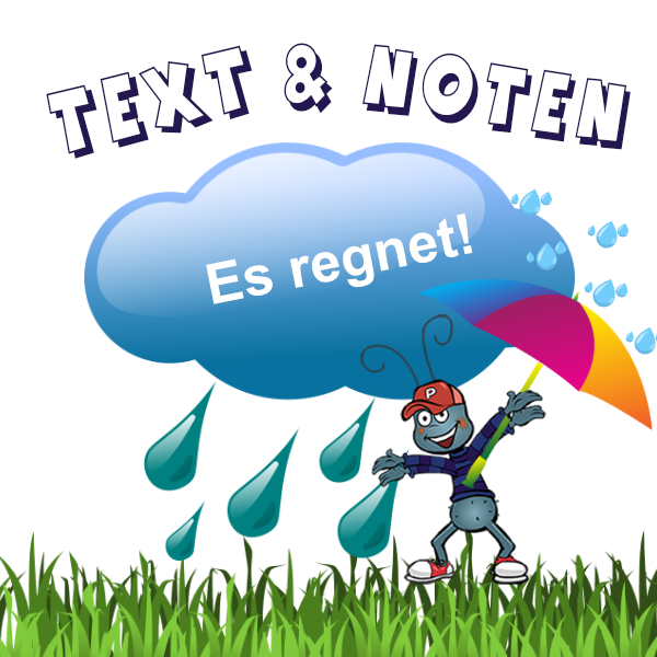 Es regnet! Liednoten