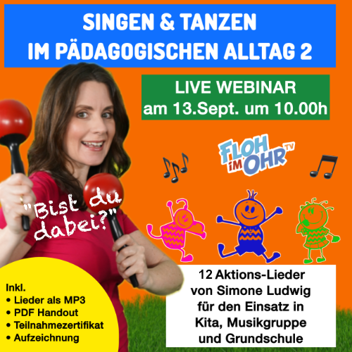 Live Webinar Singen, Tanzen & Musizieren