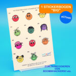 Notenschnutzies Stickerbogen BIG für Boomwhackers