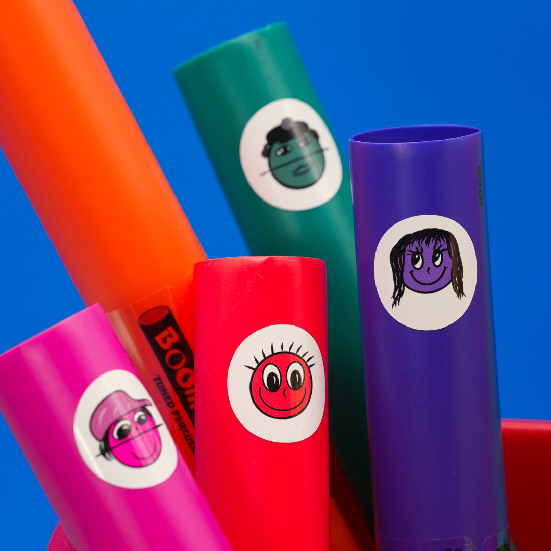 Notenschnutzies Stickerbogen BIG für Boomwhackers