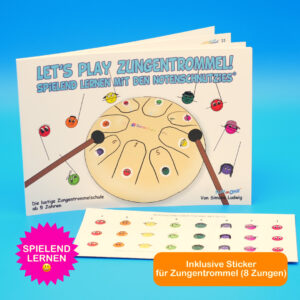 Let's play Zungentrommel Lernheft und Sticker