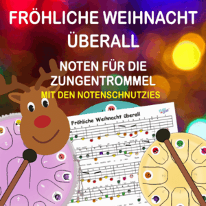 Fröhliche Weihnacht überall Noten für Zungentrommel