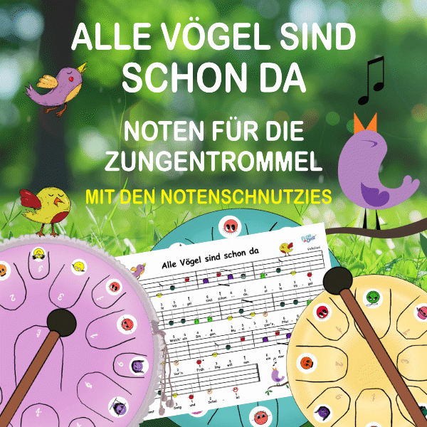 Alle Vögel sind schon da Noten für die Zungentrommel