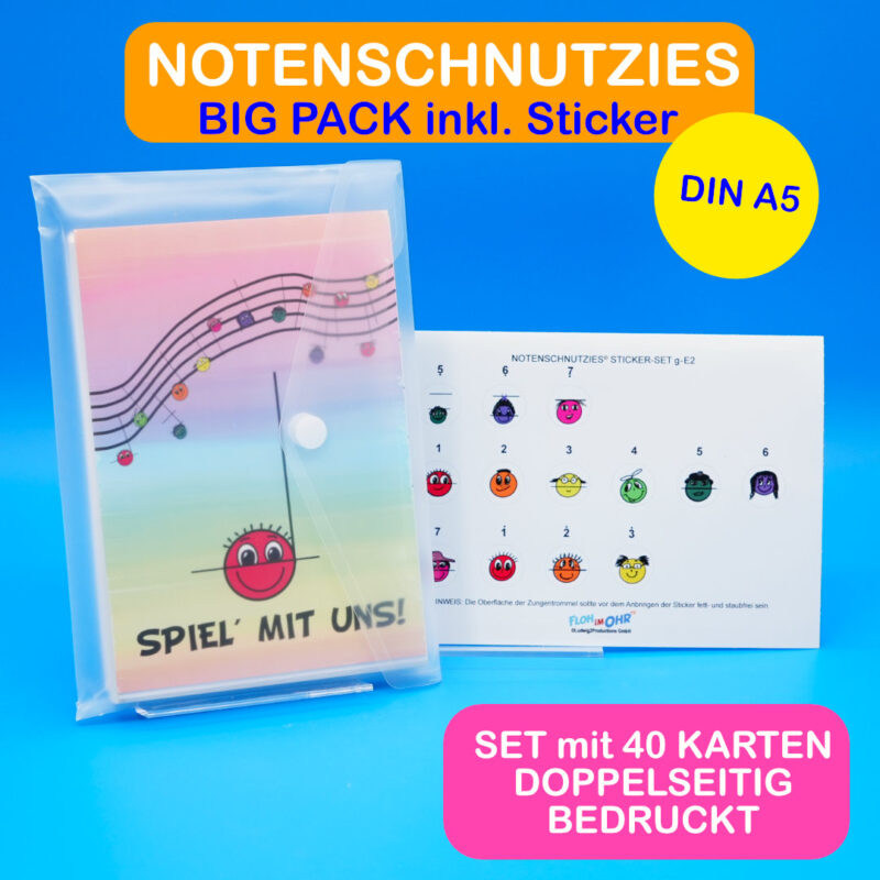 Notenschnutzies Big Pack inklusive Sticker 40 Lernkarten