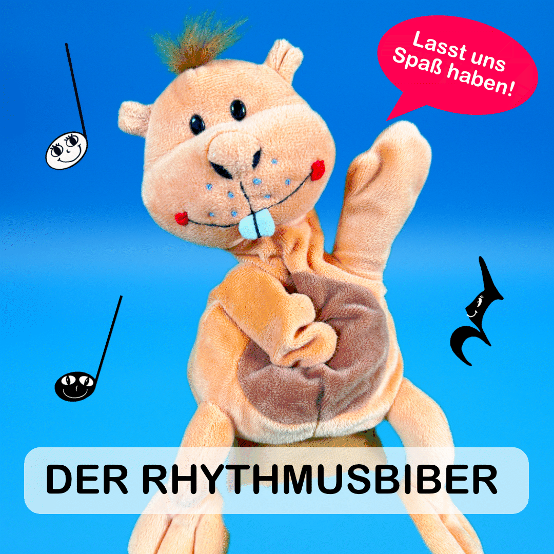 Rhythmusbiber Handpuppe von Floh im Ohr TV