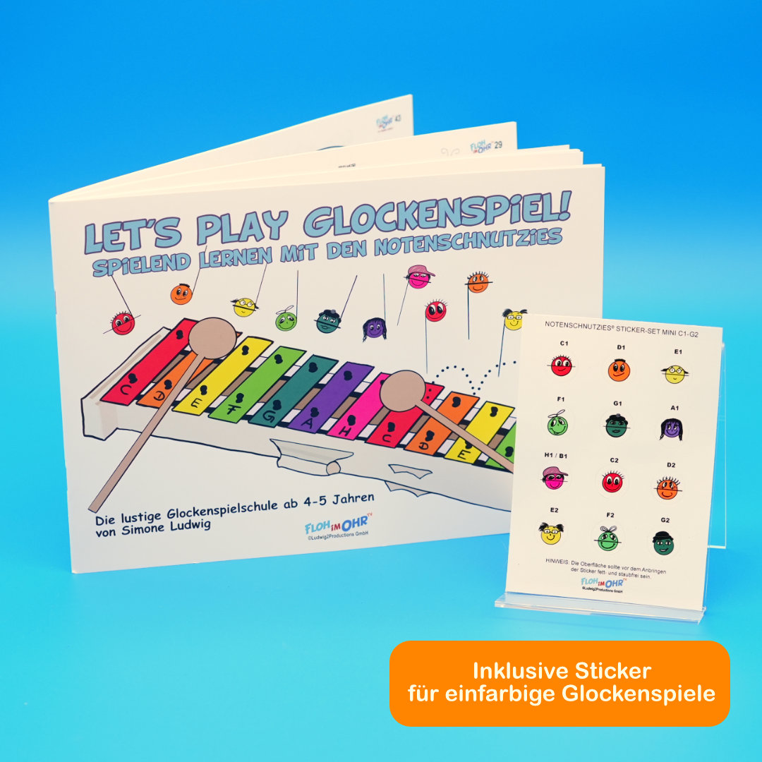 Let's play Glockenspiel Lernheft inklusive Sticker