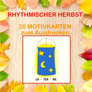 Rhythmischer Herbst Motivkarten zum Ausdrucken